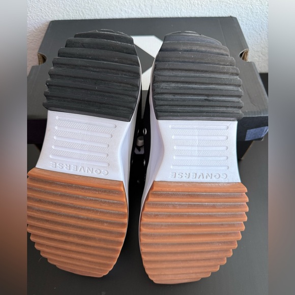 Converse Black and White Chunky Sole Sneakers - Picture 5 of 7